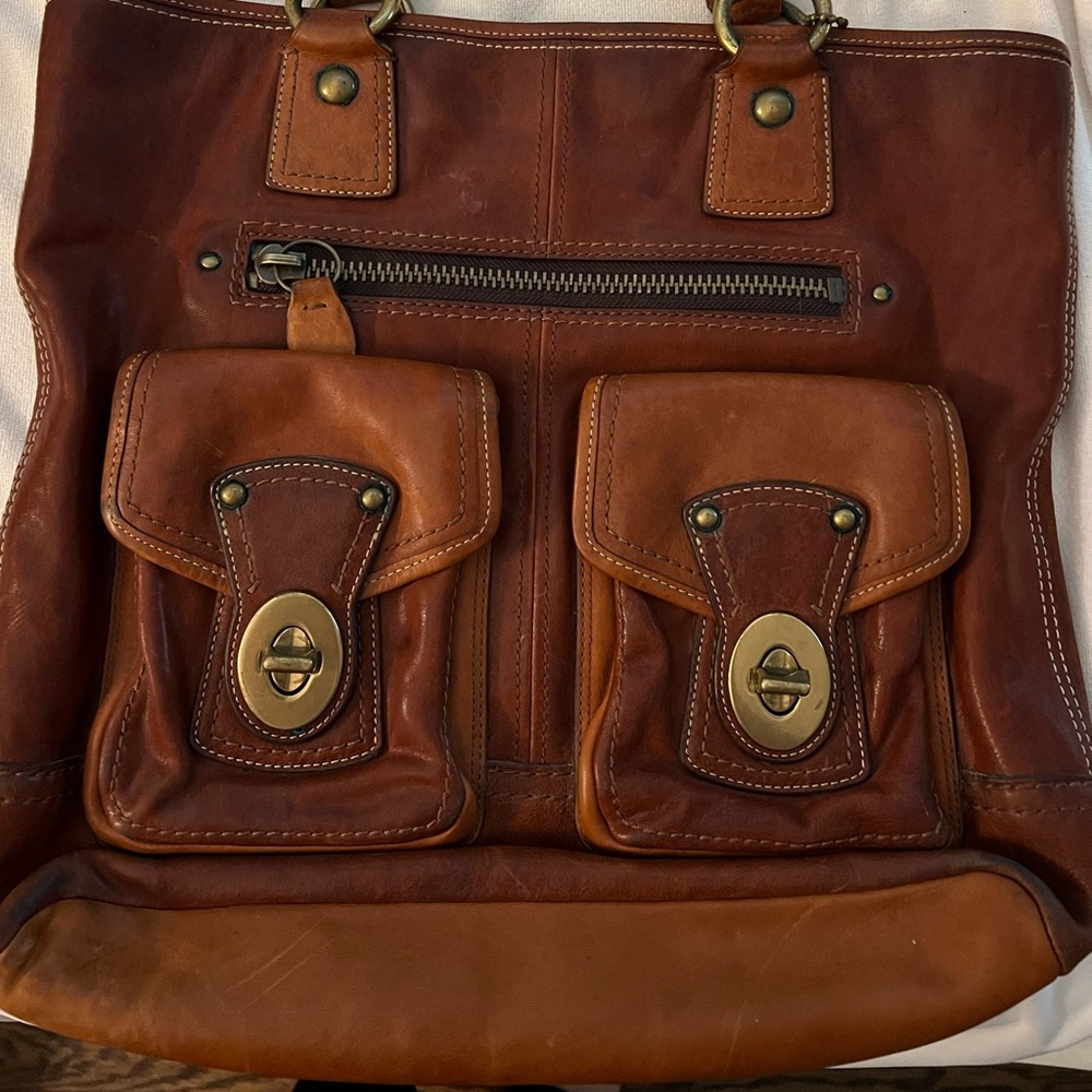 Coach GIGI 65th Anniversary Legacy Vachetta Leather Large Tote Shoulder